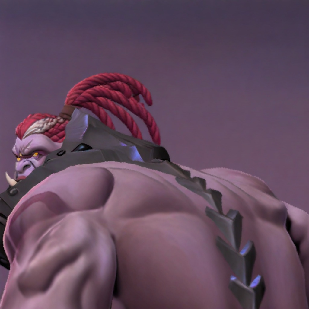 red colored skin-orc focus,  BalmondML,  1orc on Tensor.Art