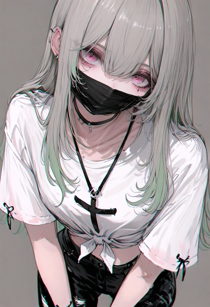1girl,  solo,  mask on Tensor.Art