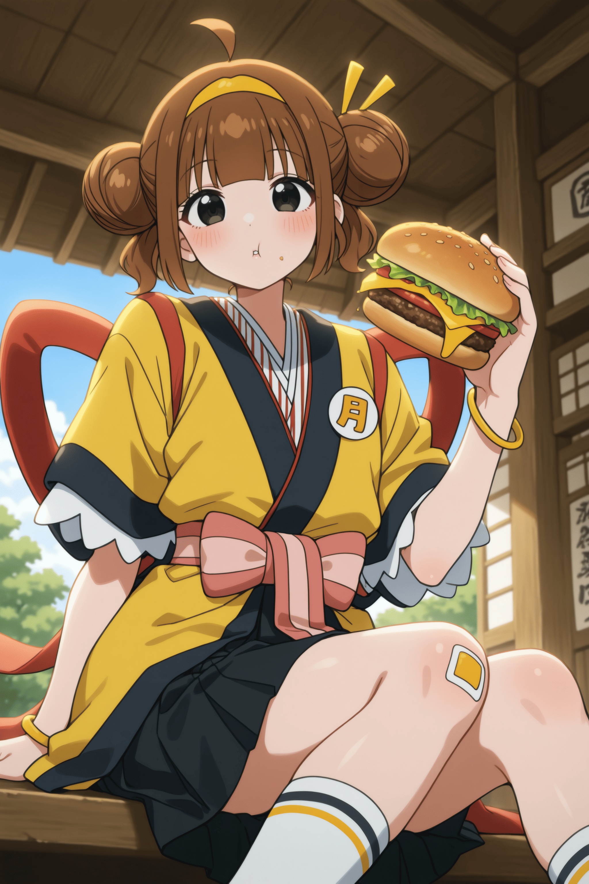 1girl,  imadake tsukimi tabemi,  brown hair on Tensor.Art