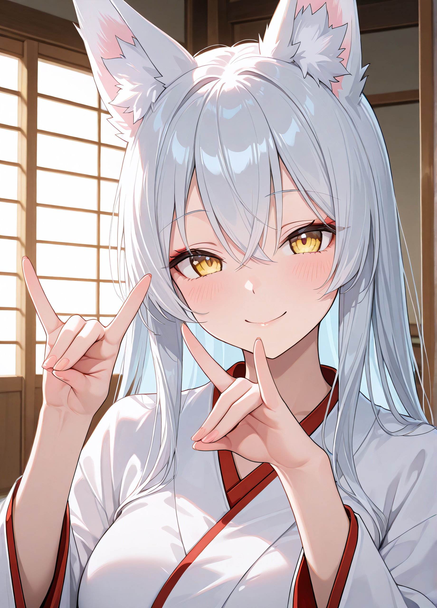 1girl,  fox ears,  portrait on Tensor.Art