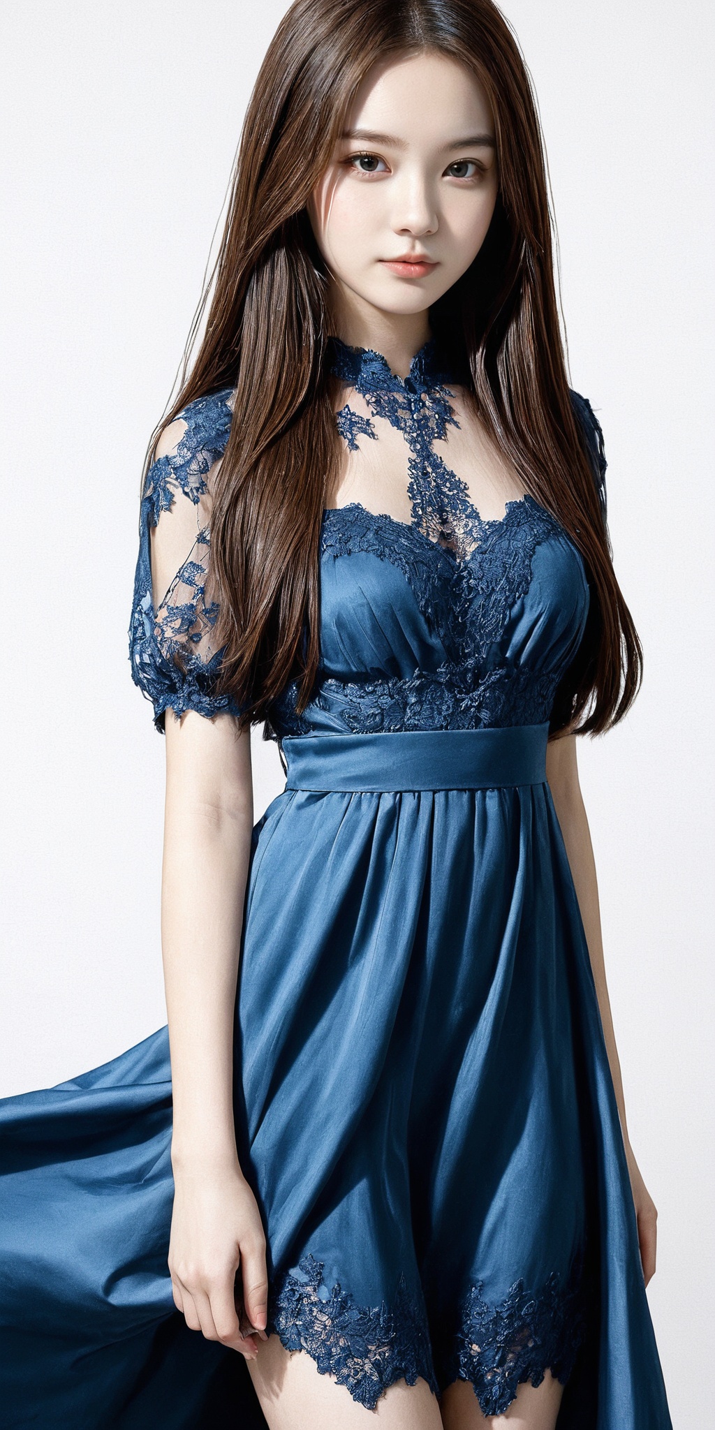 (extremely detailed), 1girl, solo, full body, realistic, looking at viewer, long hair, dress