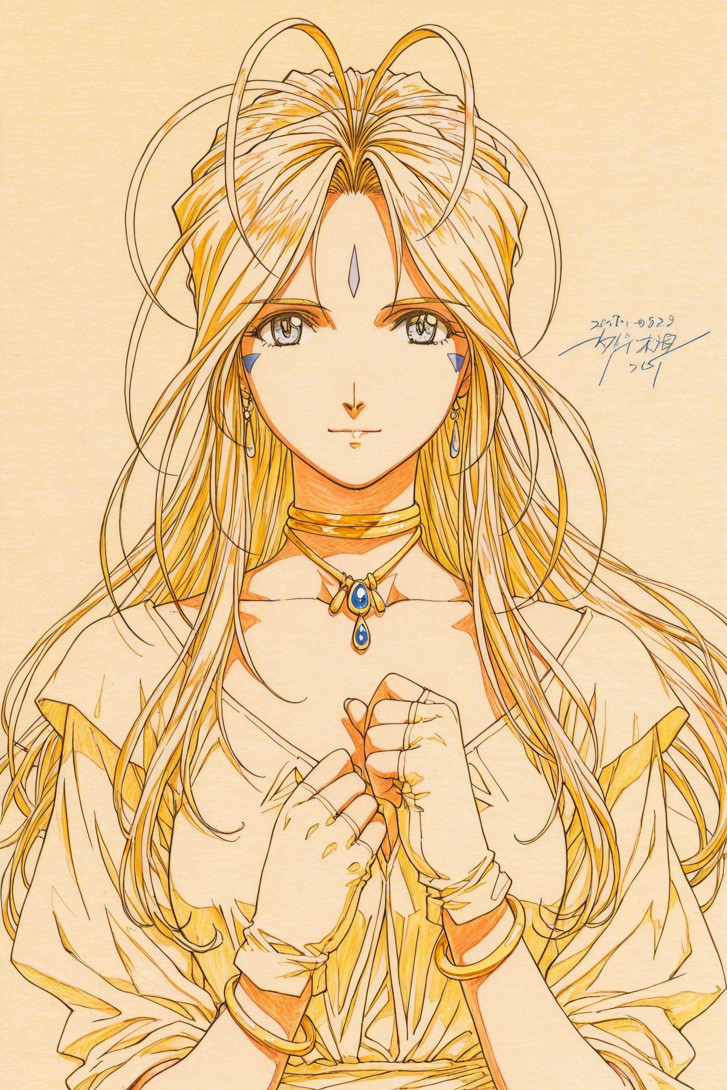 Colorful Line Art,  Belldandy,  1girl on Tensor.Art