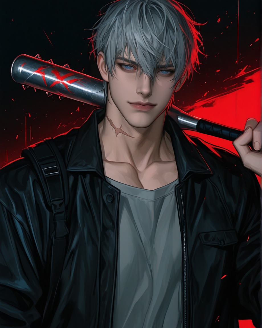 male focus,  solo,  mature on Tensor.Art