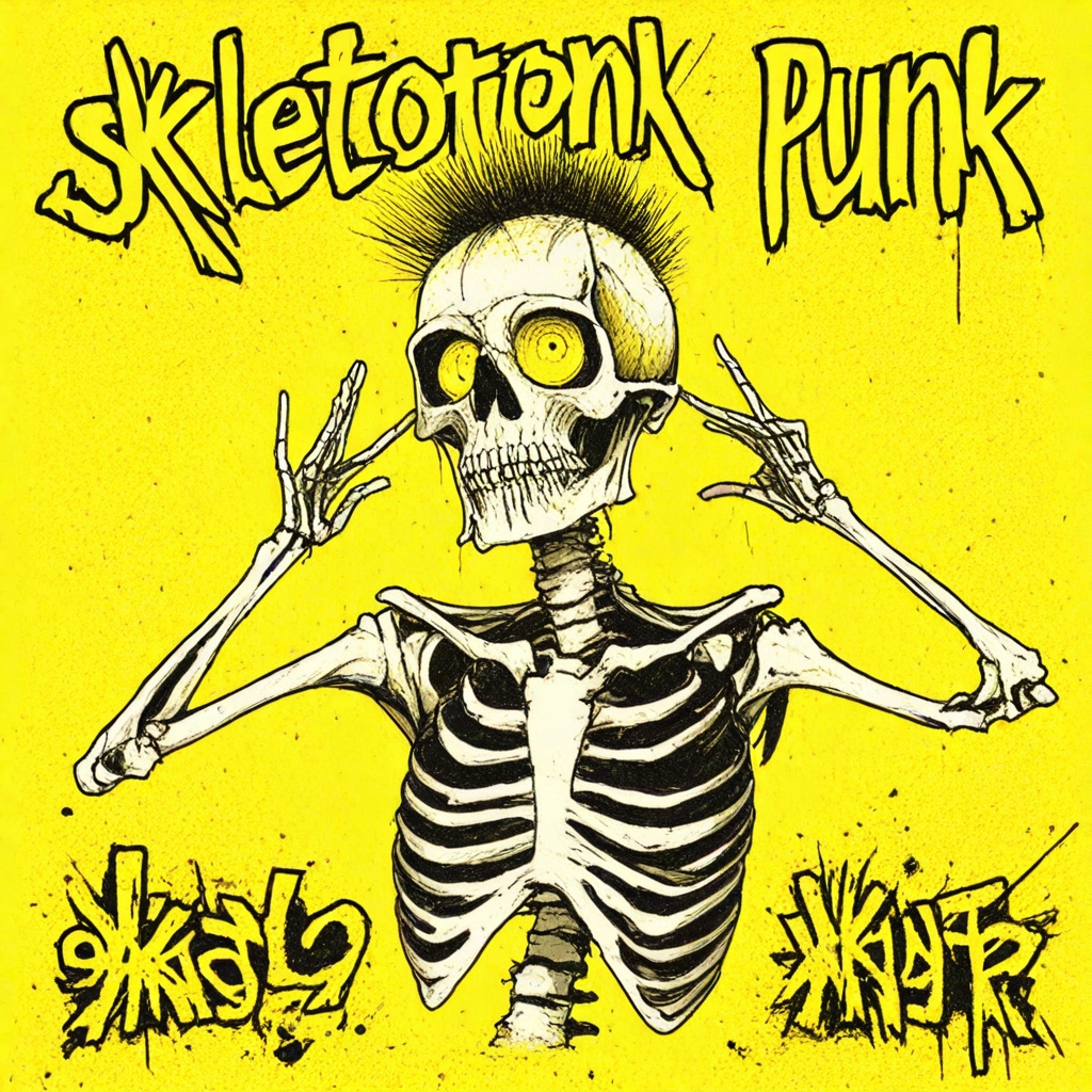 skeleton punk style on Tensor.Art