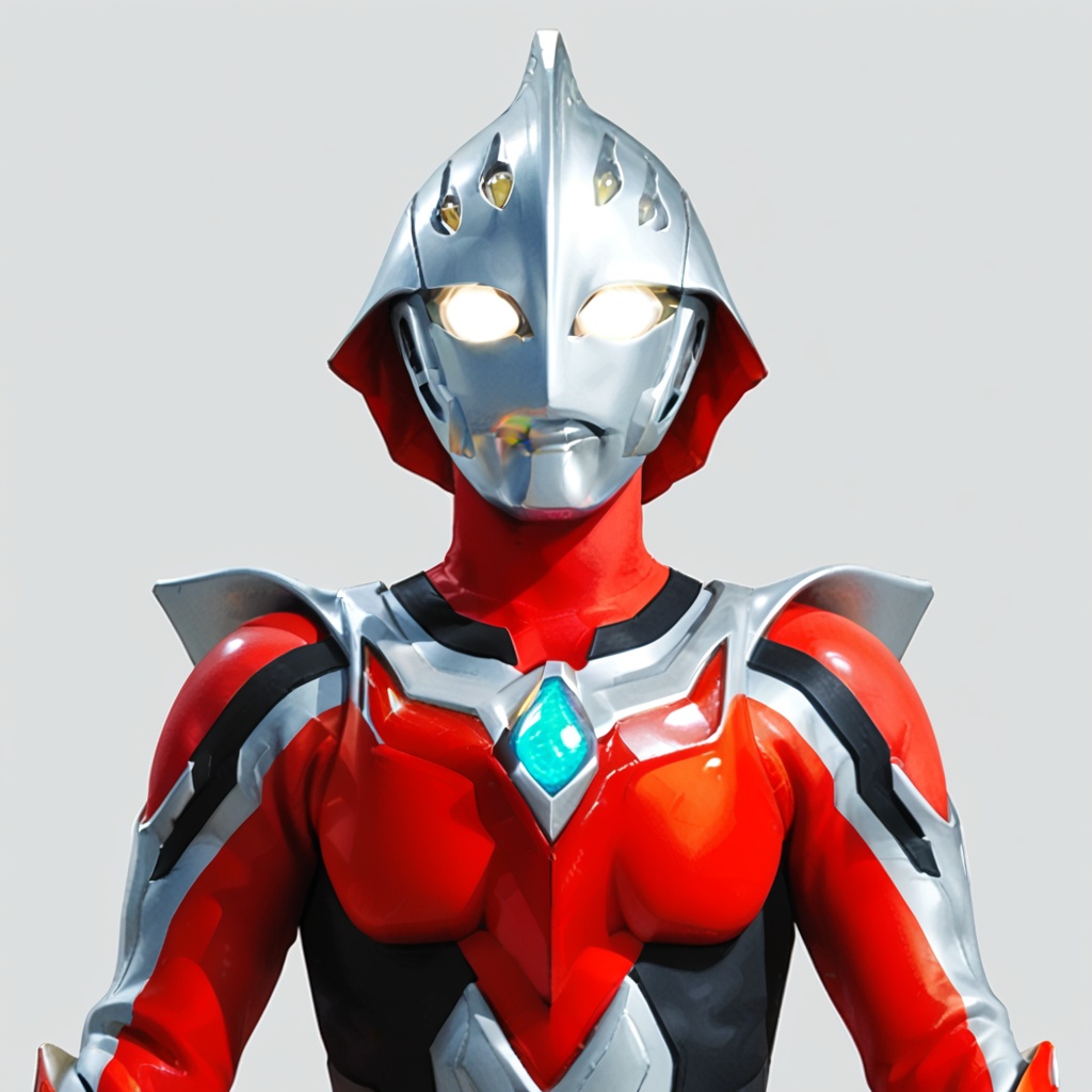 (grey background:1.2),(SOLO:1.4),outline,simple background,(((,standing,looking at viewer,arms at side))),  ultraman nexus,ultraman,red bodysuit,red gloves,legwear,gloves,boots,cover,mask,plugsuit,armor,bodysuit,black pattern on body, silver pattern on body,red tight-fitting,red footwear,helmet,leather suit,latex, tokusatsu, no humans, science fiction,silver head, hard mask, no smile, no eyes, no nose, solo, red rubber bodysuit with silver line and black line,<lora:红奈_pony:0.8>