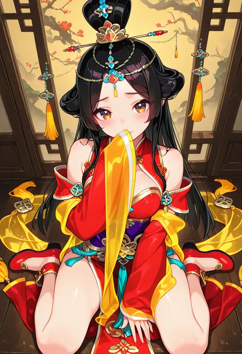 1girl,  wangzhaojun,  brown eyes on Tensor.Art