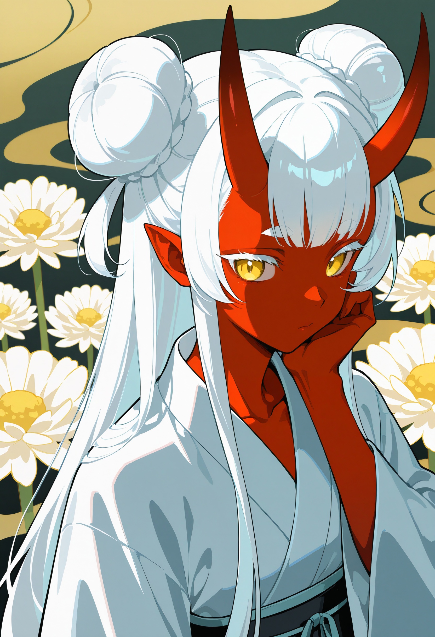 1girl,  oni,  colored skin on Tensor.Art
