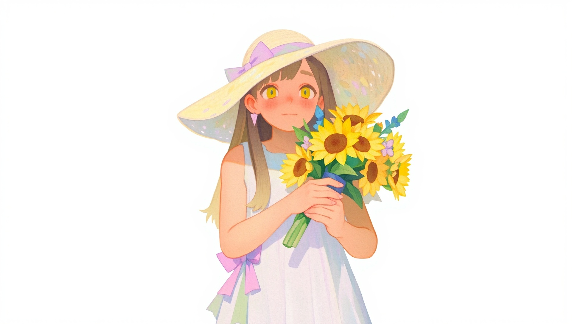 sref2087220229,  This image is a vibrant digital painting in a whimsical,  pastel anime style. The texture appears soft an...