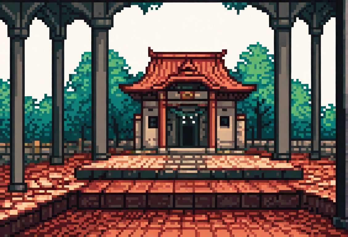 masterpiece,  best quality,  pixel art temple on Tensor.Art