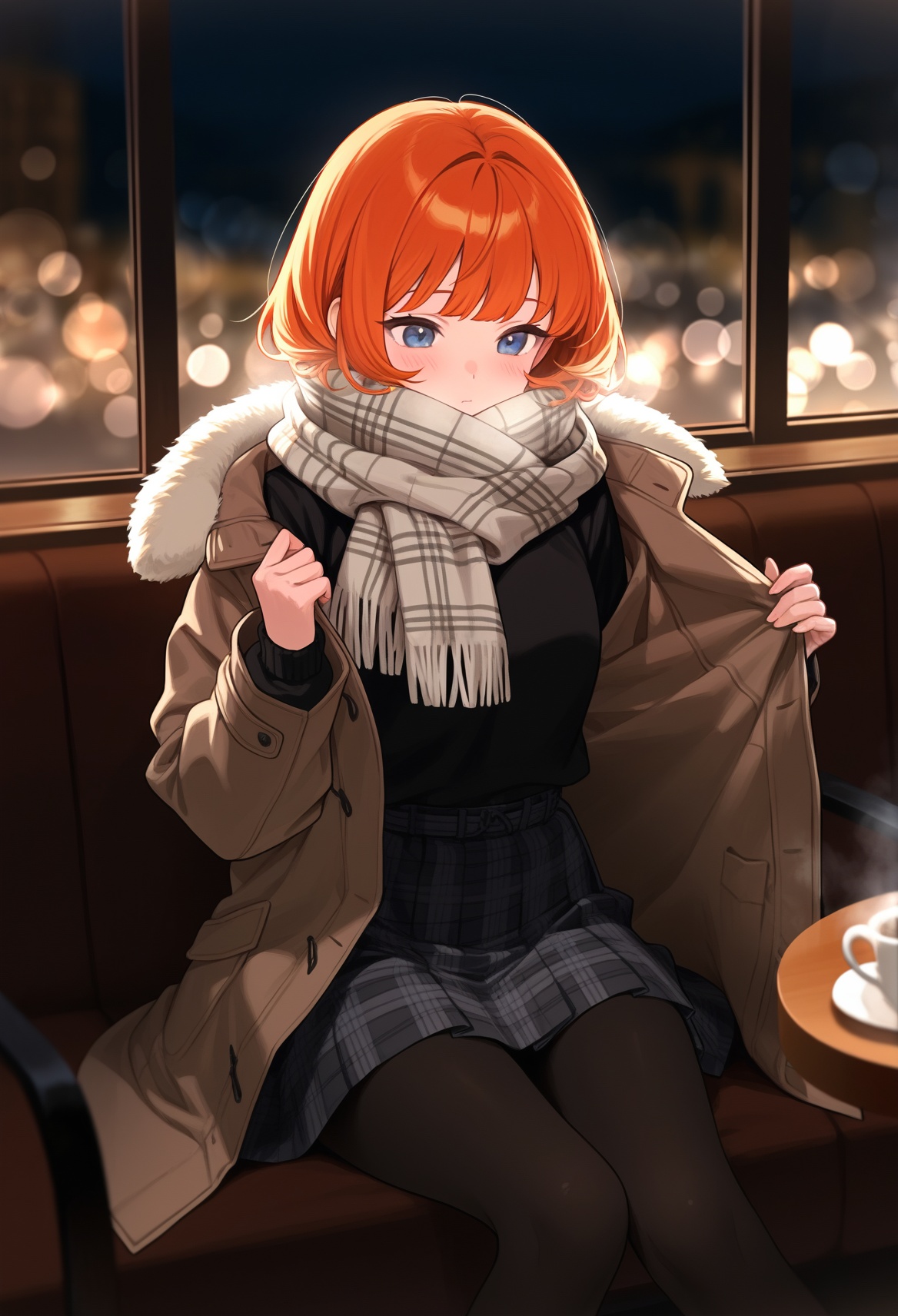 1girl,  solo,  short ginger hair on Tensor.Art