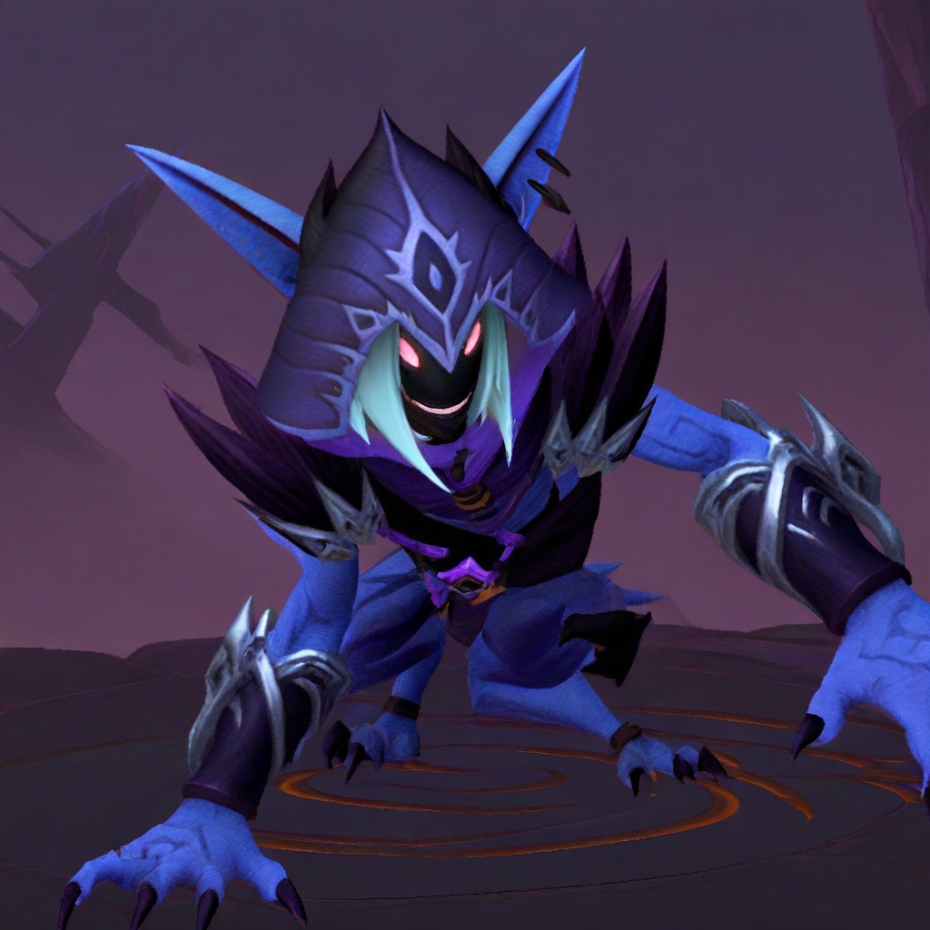 HelcurtML-hooded blue-skinned goblin focus,  pokemon (creature),  anime screencap on Tensor.Art