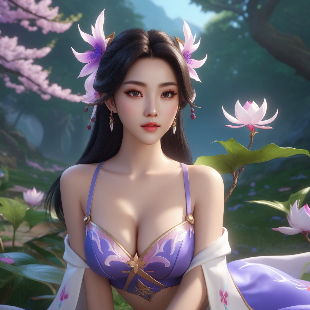 <lora:836-DA-XL-朴正允-绿-B:0.8>, (,1girl, ,best quality, ),,  ,ultra realistic 8k cg,, ,masterpiece, (( , )),, , , spirit blossom \(league of legends\),   ,   (cleavage),,  (), ,,