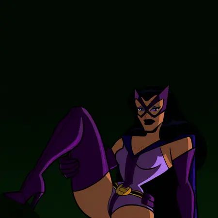 Huntress,  dark purple detachable cape,  Black lipstick on Tensor.Art