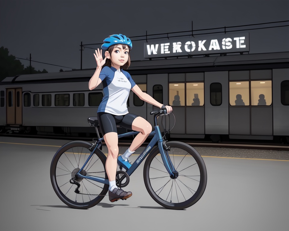1girl,  ,  bicycle on Tensor.Art