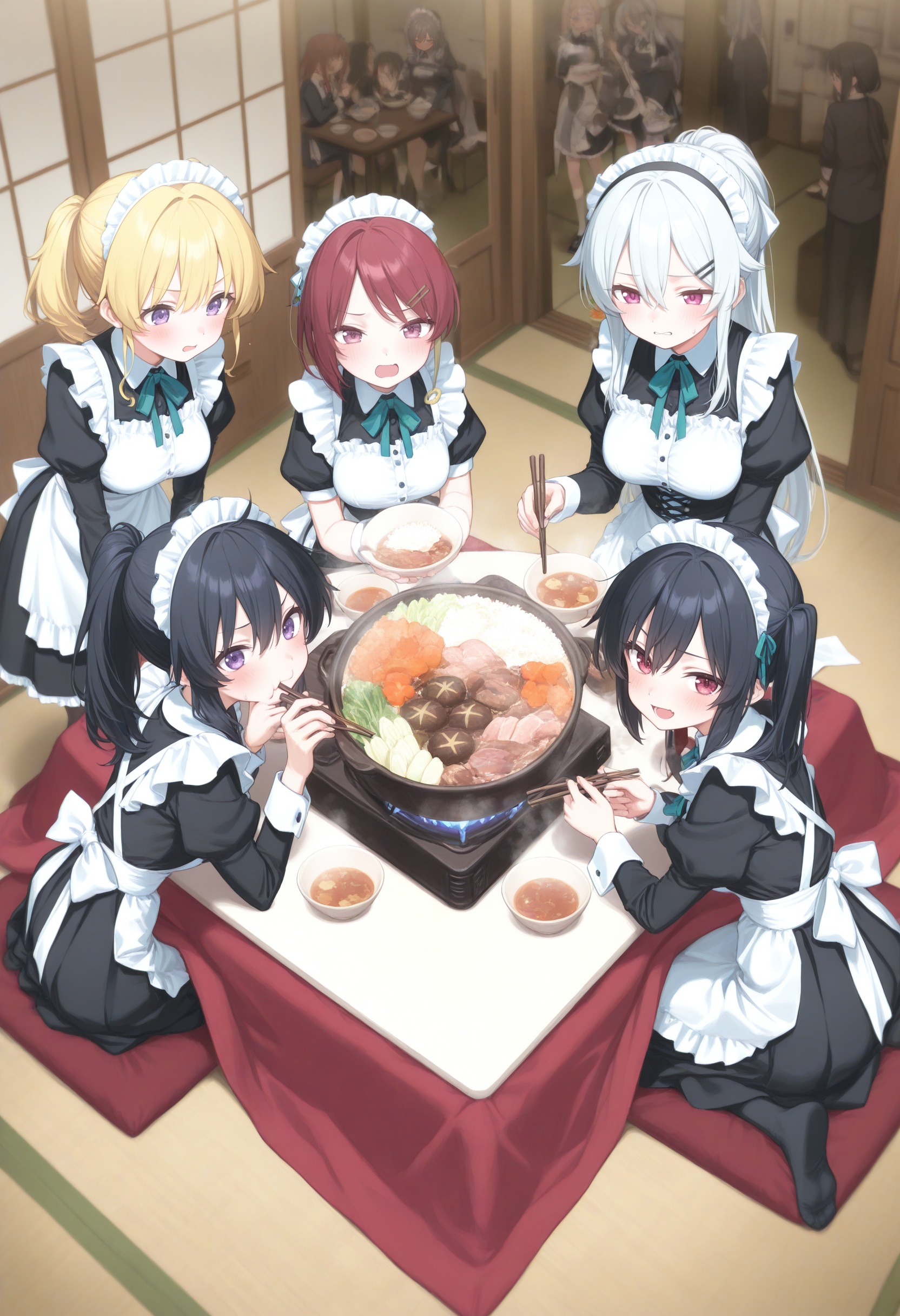 4girls,  (sho \(sho lwlw\):0.7),  multiple girls on Tensor.Art