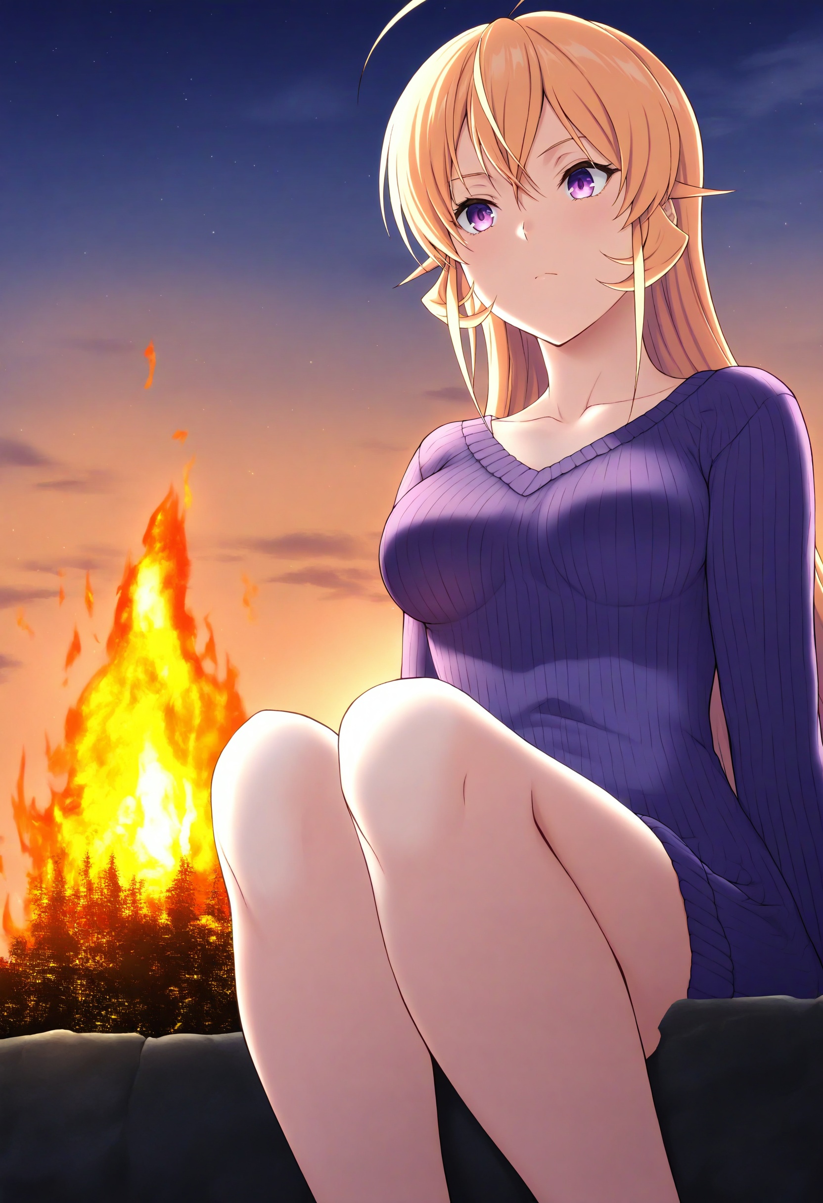 sysdeep_erina,  blonde hair,  purple eyes on Tensor.Art