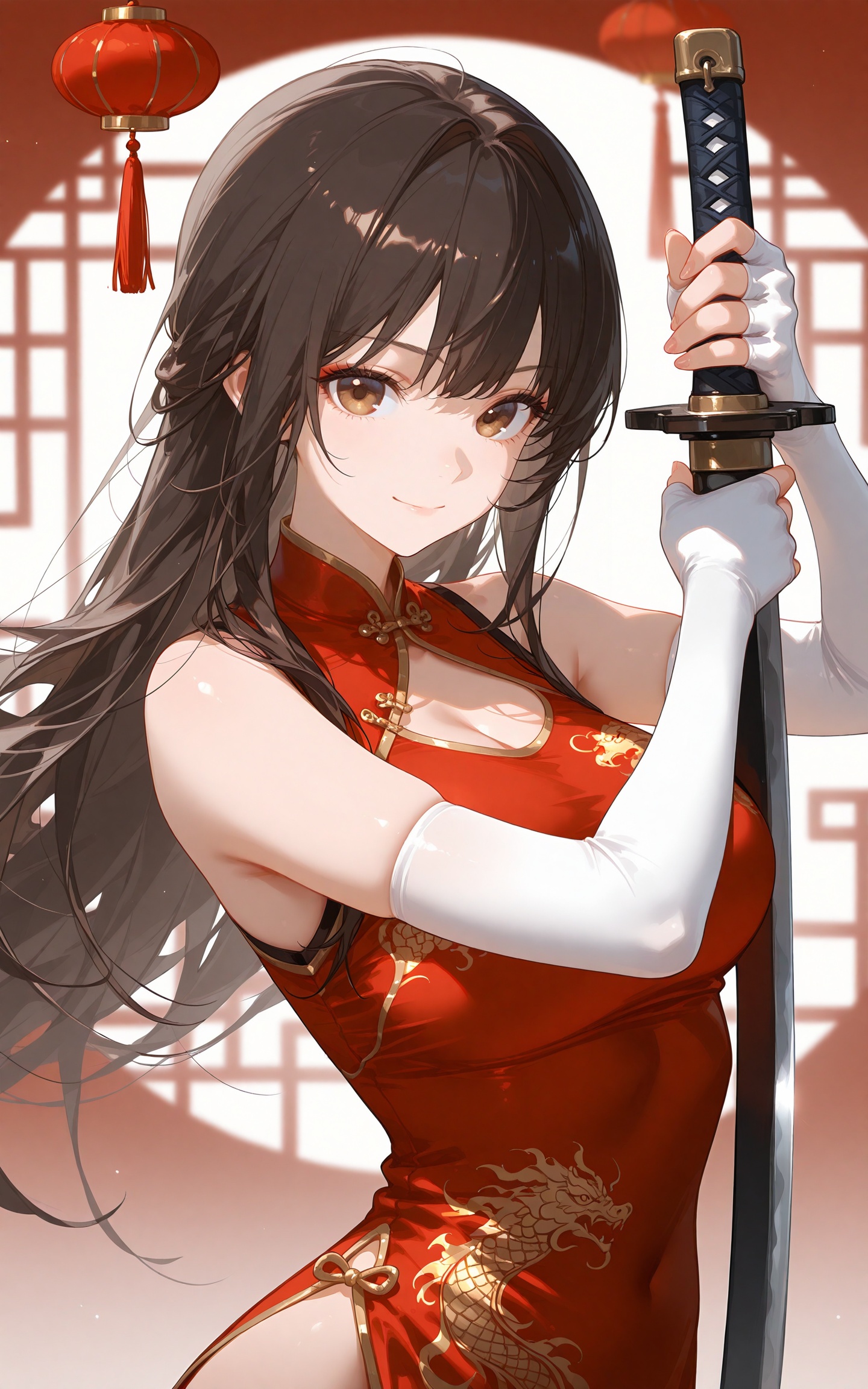 Nai3 style,  1girl,  brown hair on Tensor.Art