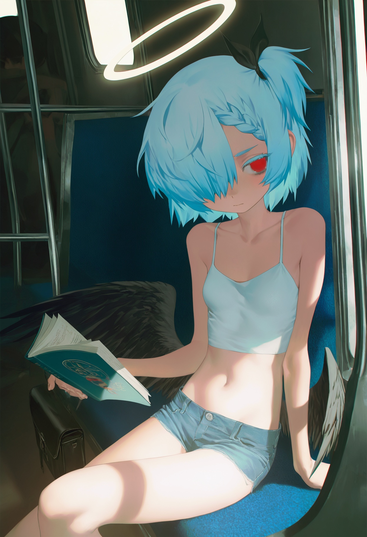 1girl,  short girl,  red eyes on Tensor.Art