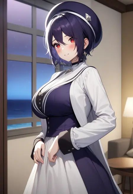 tamako,  standing,  large breasts on Tensor.Art