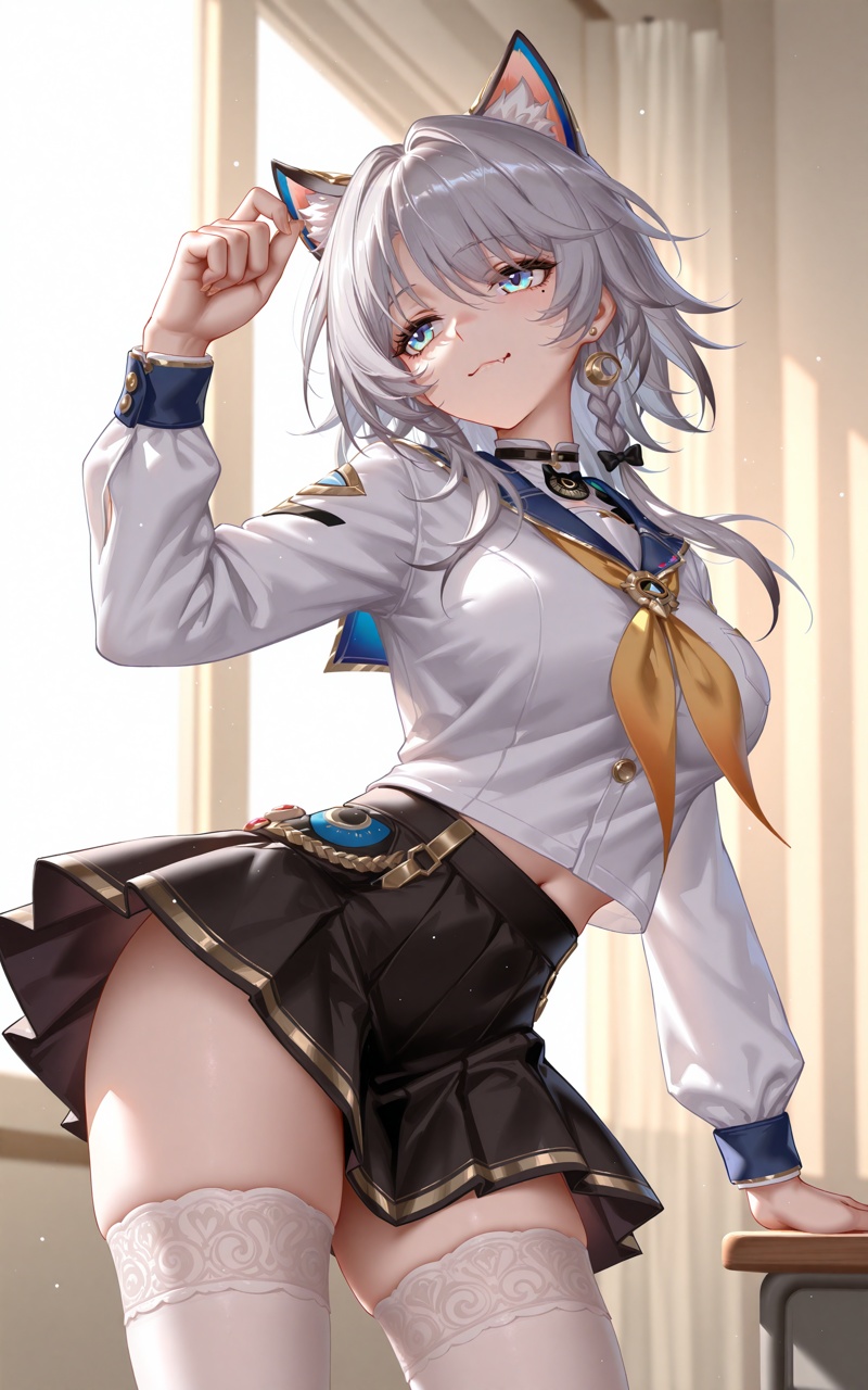 cipher\(honkai:star rail\),  cat girl,  1girl on Tensor.Art