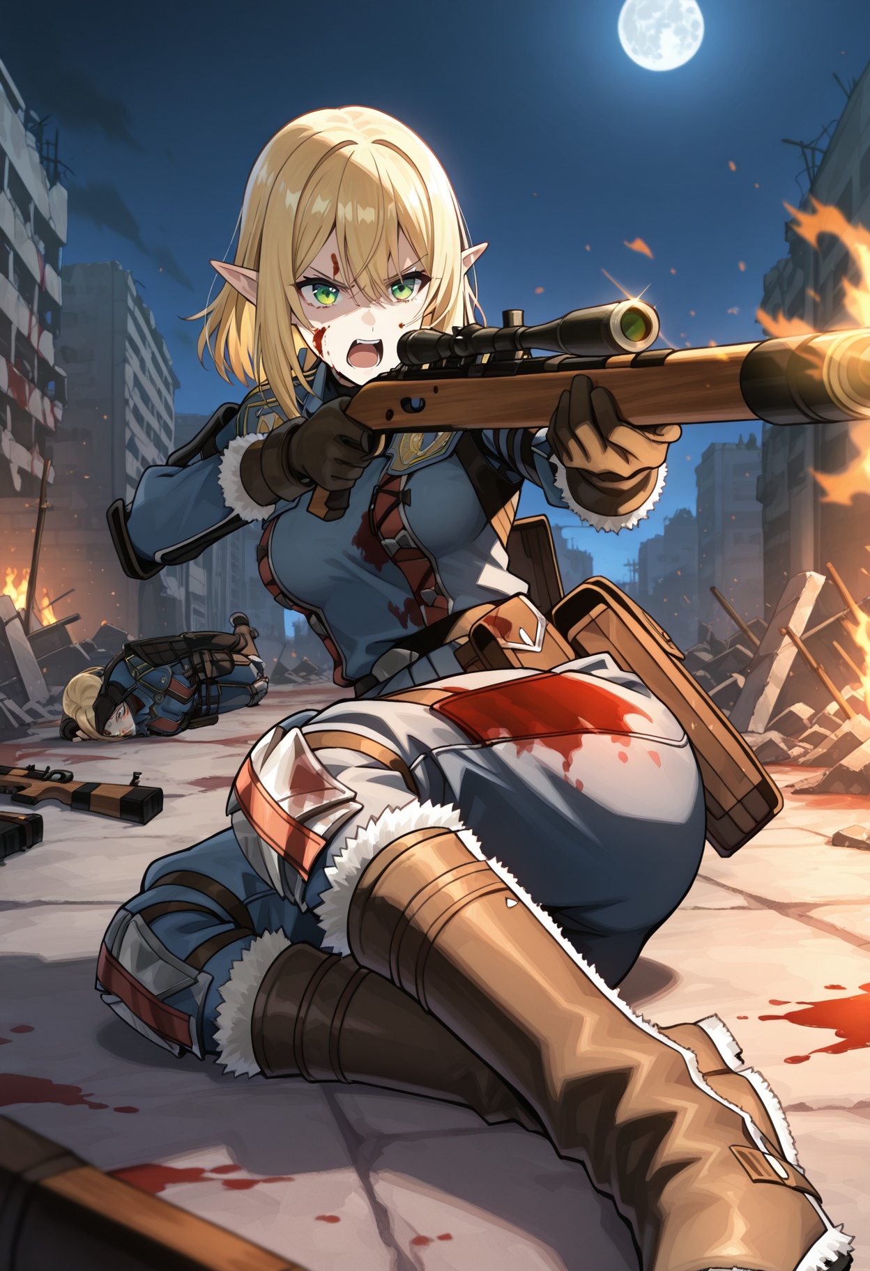 solo,  1girl,  pointed ears on Tensor.Art