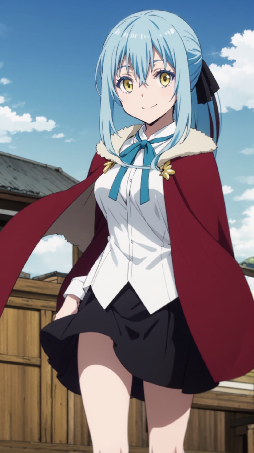 rimuru tempest,  smile,  blue hair on Tensor.Art