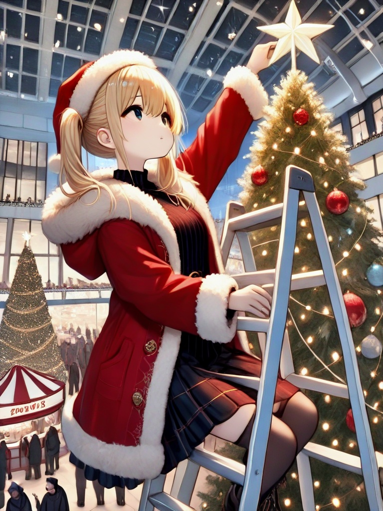 masterpiece,  best quality,  christmas tree with festive lights on Tensor.Art