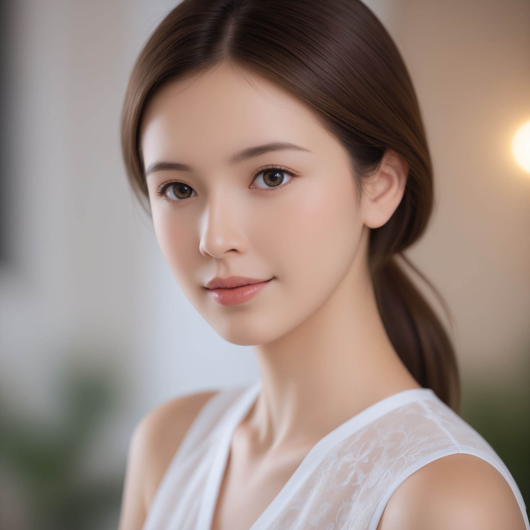 chinese girl,hyperrealistic digital painting by Jeremiah Ketner and Charlie Bowater and Stanley Artgerm and Thomas Saliot and J. Scott Campbell, shallow depth of field, realistic anime, bokeh, lifelike anime woman, closeup on cute face, eyes, lips