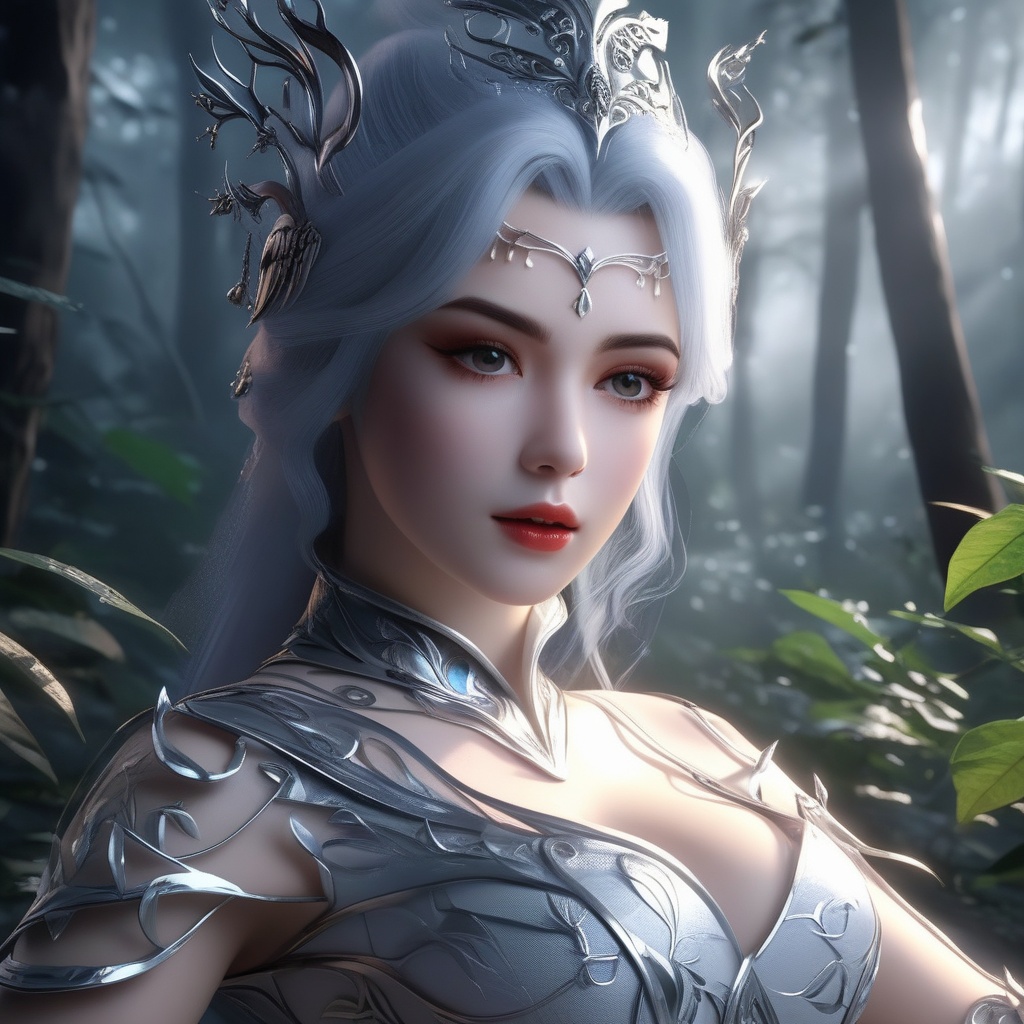 <lora:838-DA-XL-百炼成神-宁雨蝶-成年:0.8>, (,1girl, ,best quality, ),,  ,ultra realistic 8k cg,(masterpiece:1.2),(best quality:1.2),(ultra detailed:1.2),(official art:1.3),(beauty and aesthetics:0.8),detailed,(intricate:0.8),(highly detailed),(solo),delicate countenance,1girl,fancy,(glassy texture:1.2),(crush:1.2),8k,accessory,tattoo,(transparent:1.1),gown,energy encirclement,instant,in the twinkling of an eye,upper body,woman in a mythical forest, masterpiece, perfect face, intricate details, horror theme, raw photo, photo unp(cleavage),, ,