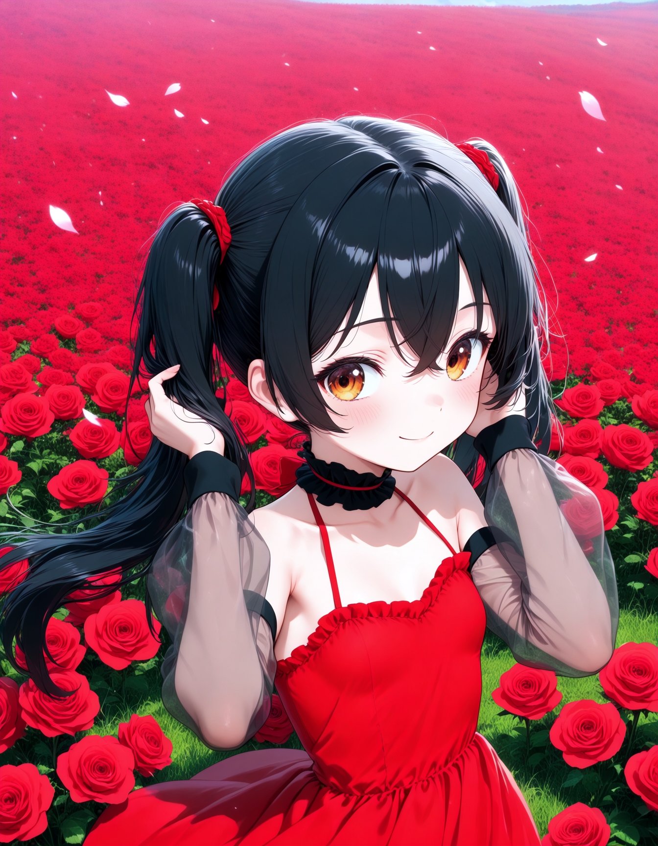 1girl,  long hair,  black hair on Tensor.Art