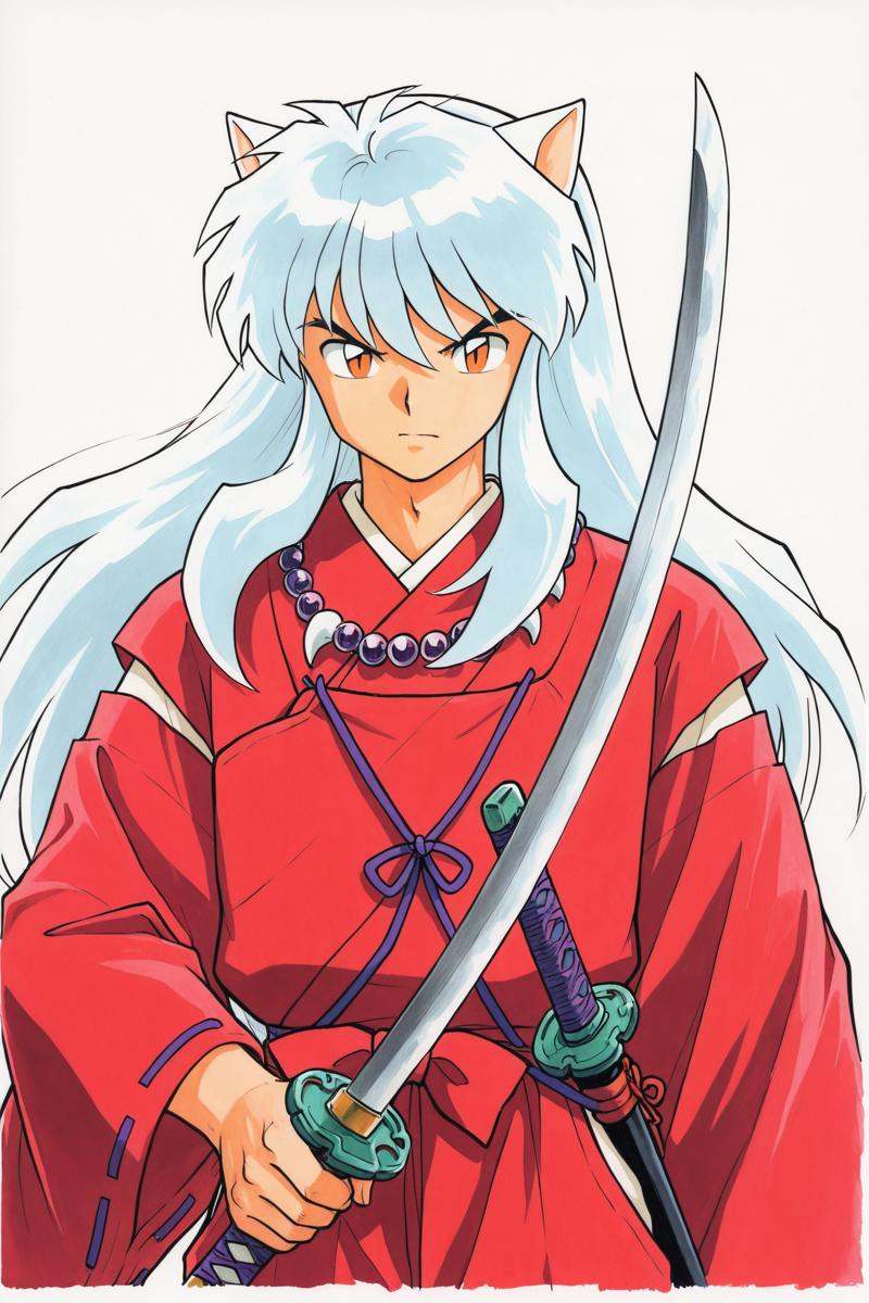 Inuyasha,  1boy,  animal ears on Tensor.Art
