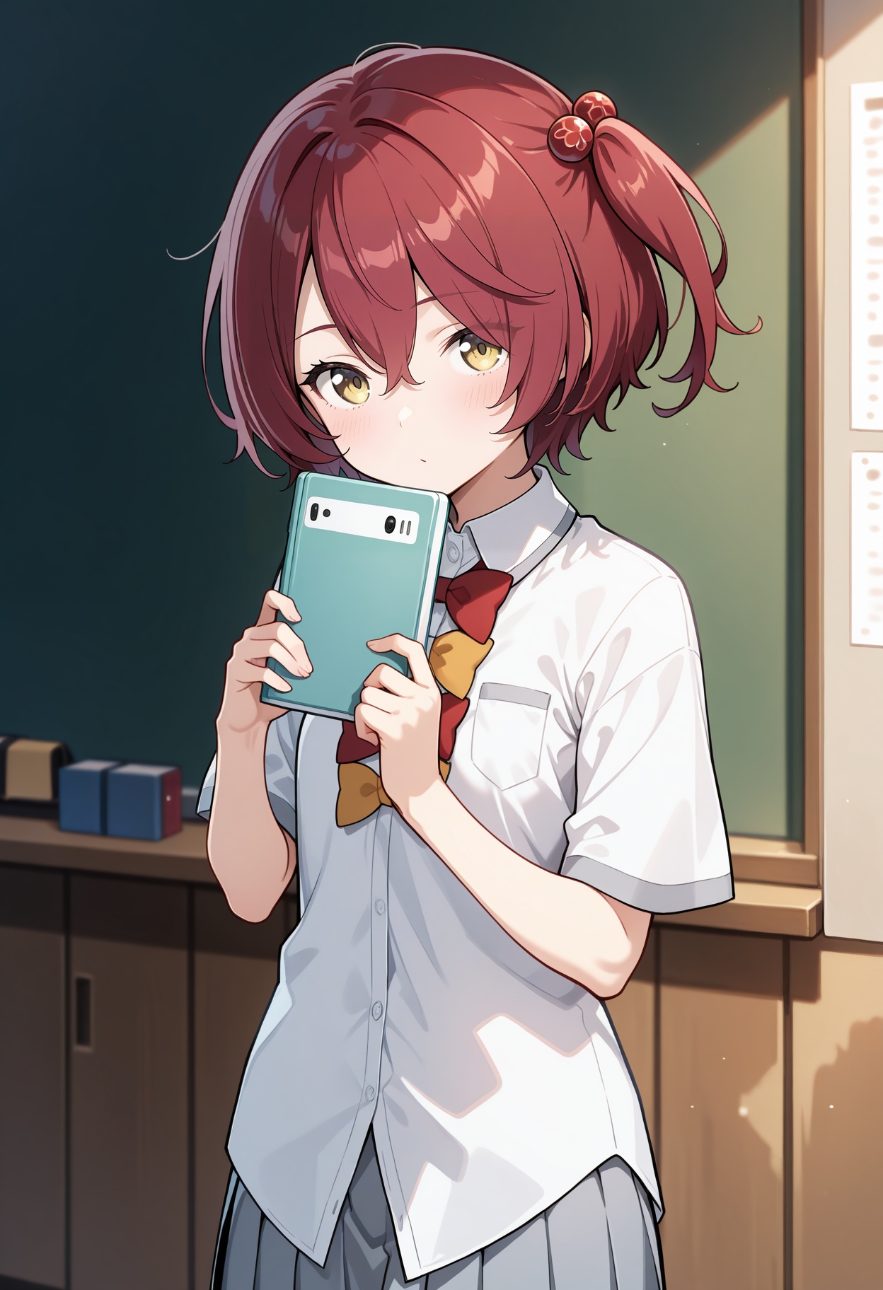 aakomari,  short hair,  red hair on Tensor.Art