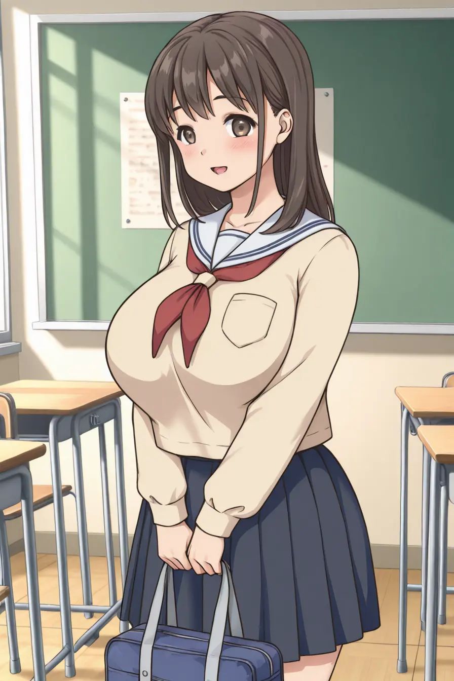 1 girl,  *****,  schoolgirl uniform on Tensor.Art
