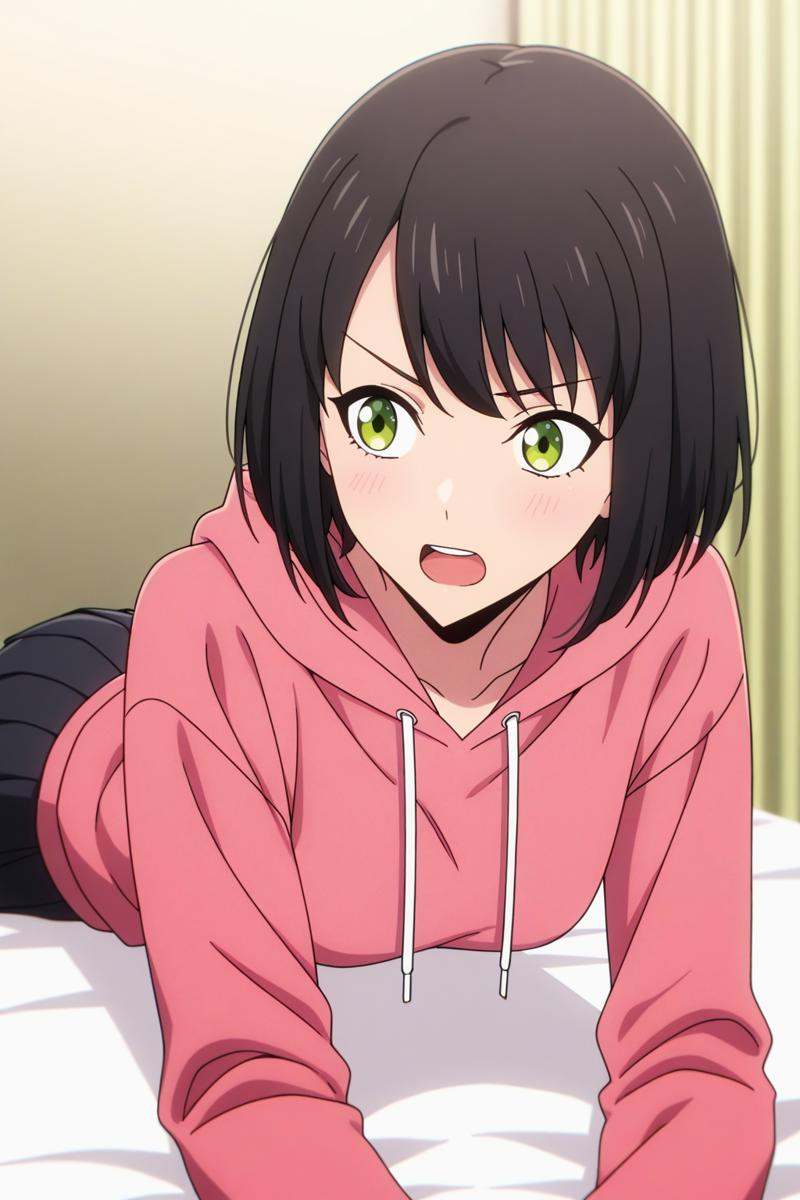 sl-songyi,  green eyes,  short hair on Tensor.Art