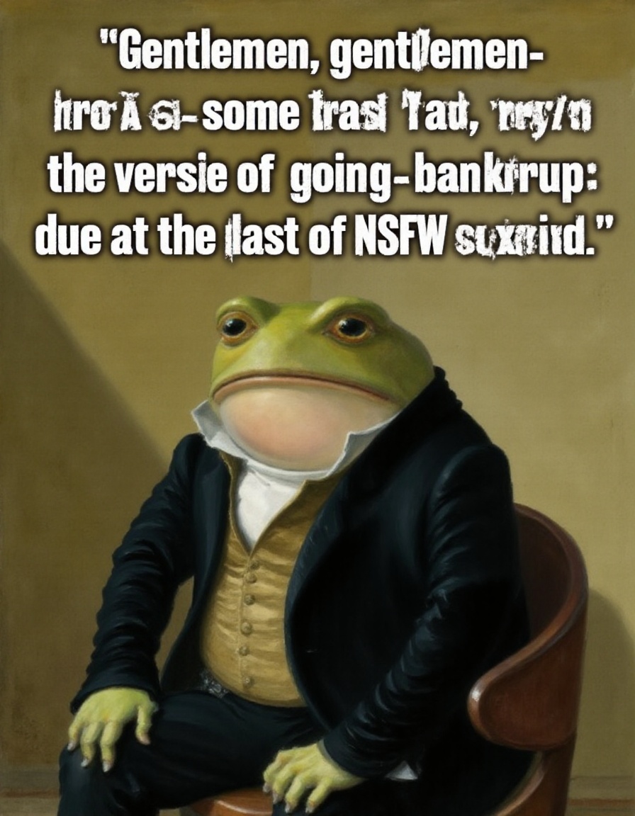 This image is a digitally created parody of a famous painting,  The text at the top of the image reads,  "This is a tradit...