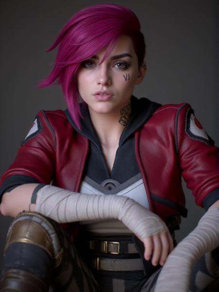vi,  a woman,  red jacket on Tensor.Art