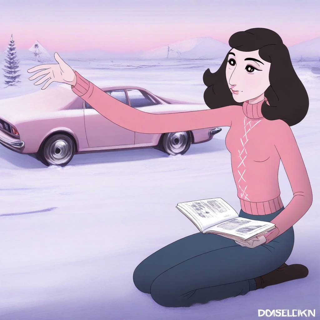 sweater,  lips,  snow on Tensor.Art