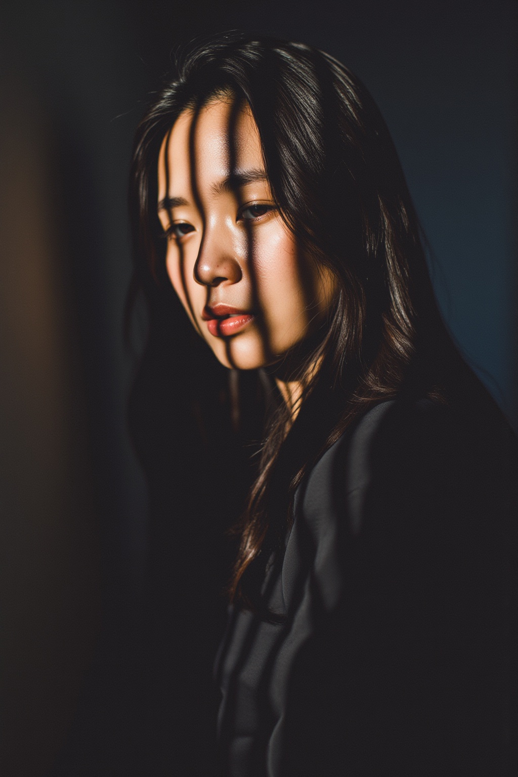 film grain,light master,film grain,cinematic,fashion photo of a beautiful girl in the style of neomorphism,the transformation of minerals into polymorphs,glowing crystals,hyper detailed,photorealistic,detailed glow,ambient occlusion,side light,light on the face,shadow,