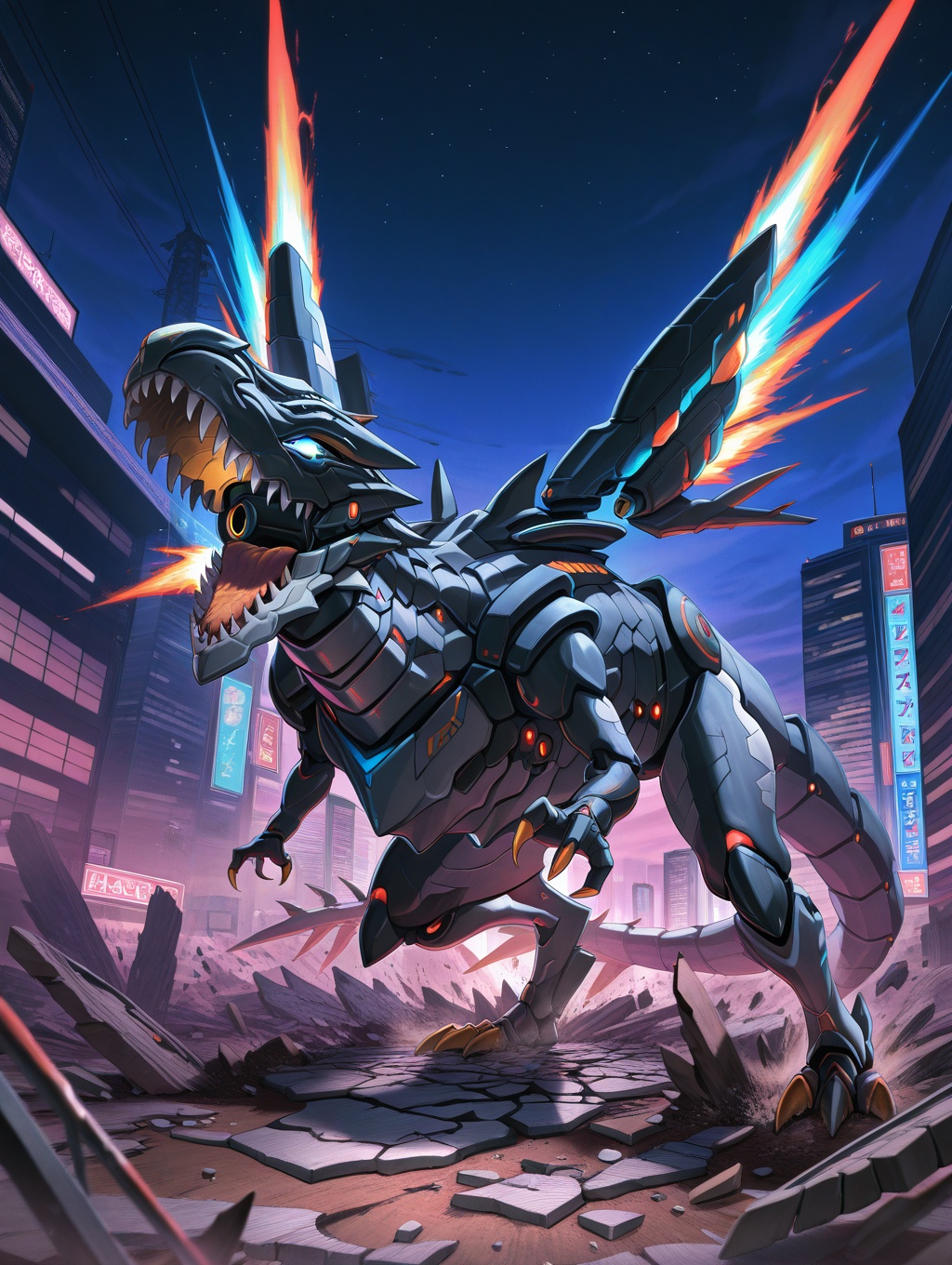 no humans,  open mouth,  sharp teeth on Tensor.Art