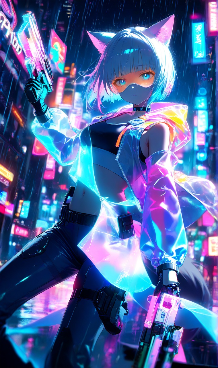 1girl,  fox girl,  fox ears on Tensor.Art