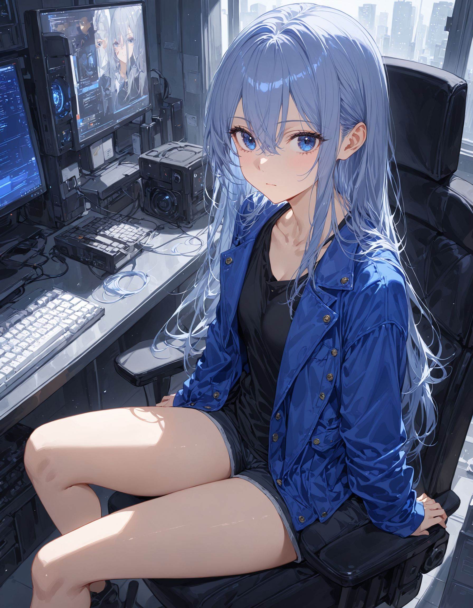 1girl,  solo,  long hair on Tensor.Art