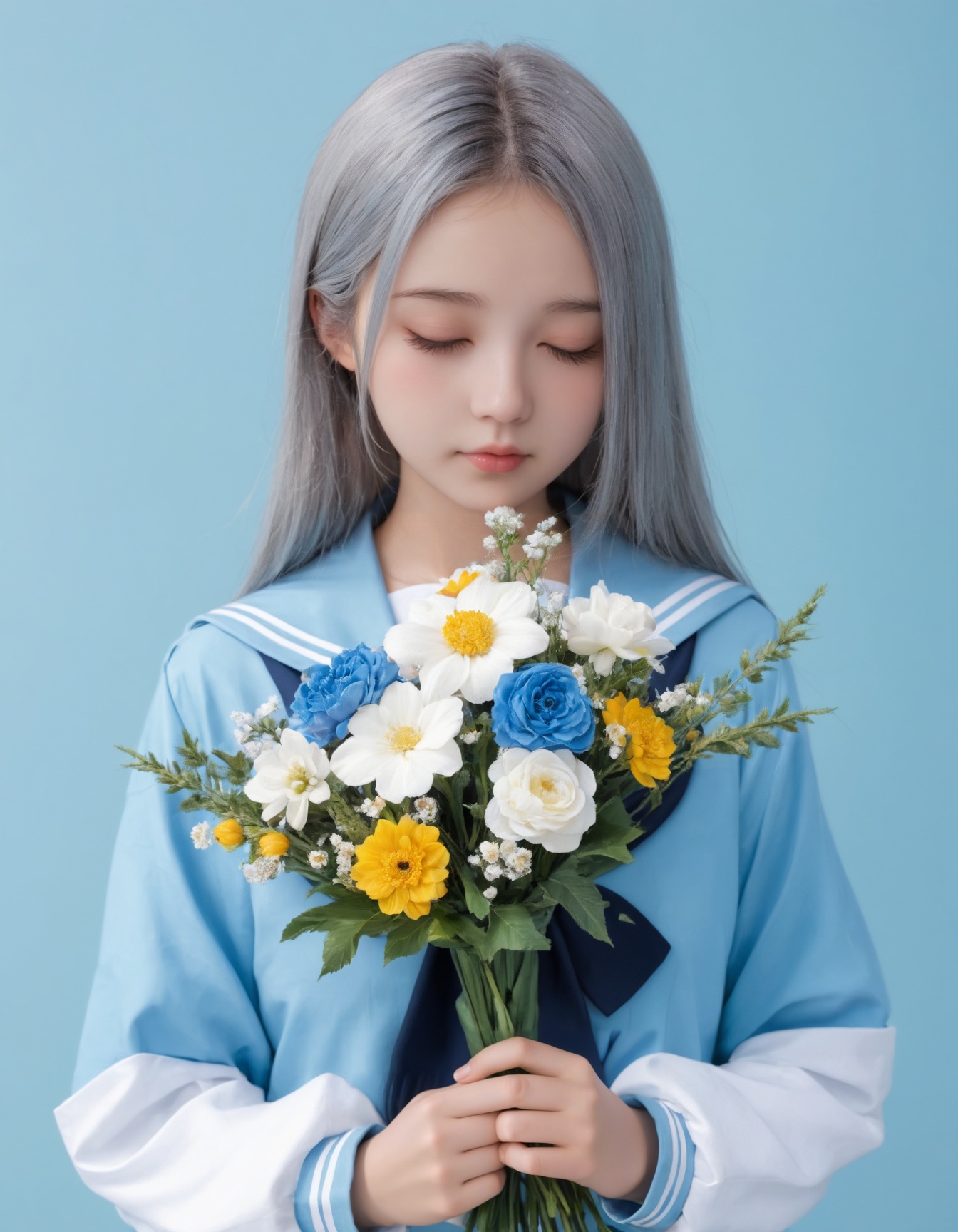 SuchCosplayBreak1girl,  flower,  bouquet on Tensor.Art