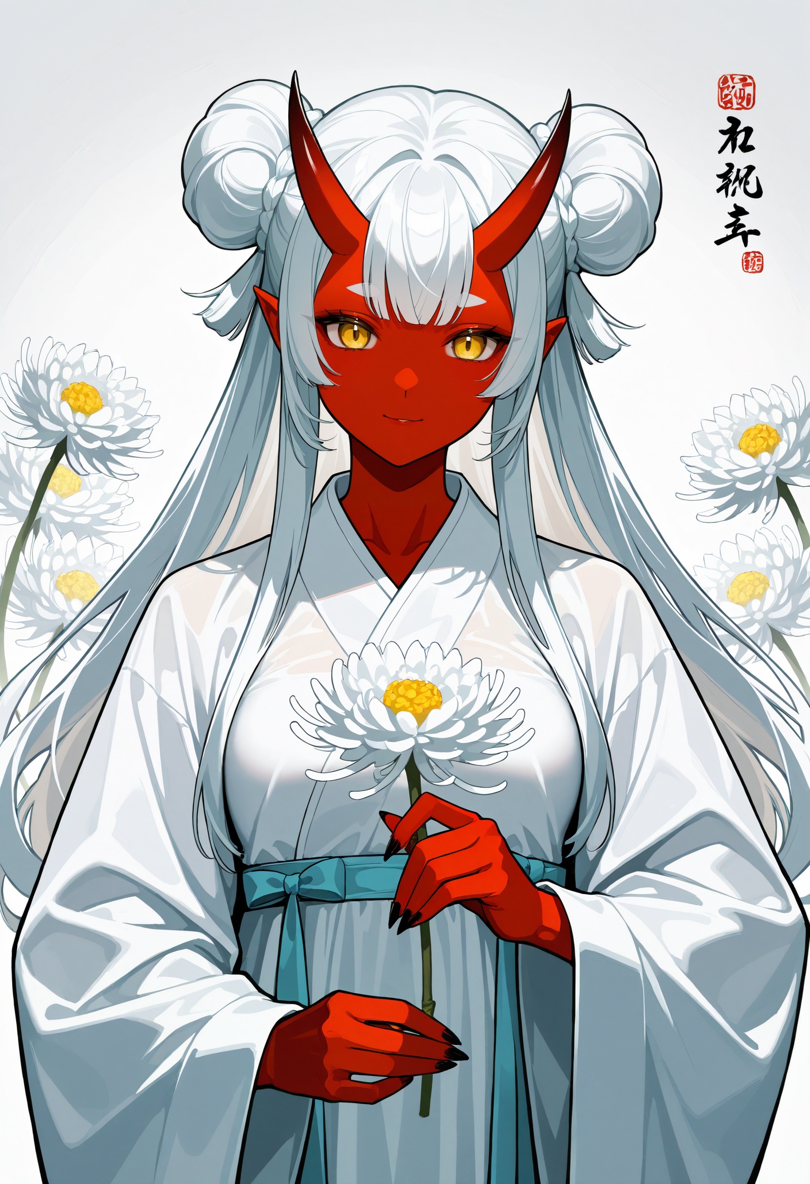1girl,  oni,  colored skin on Tensor.Art