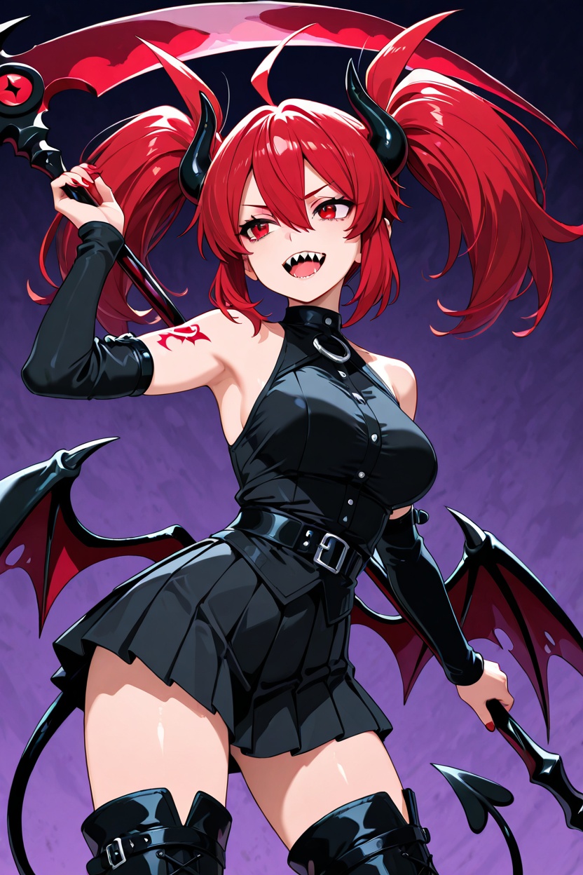 1girl,  black sleeveless shirt,  alternate hairstyle on Tensor.Art