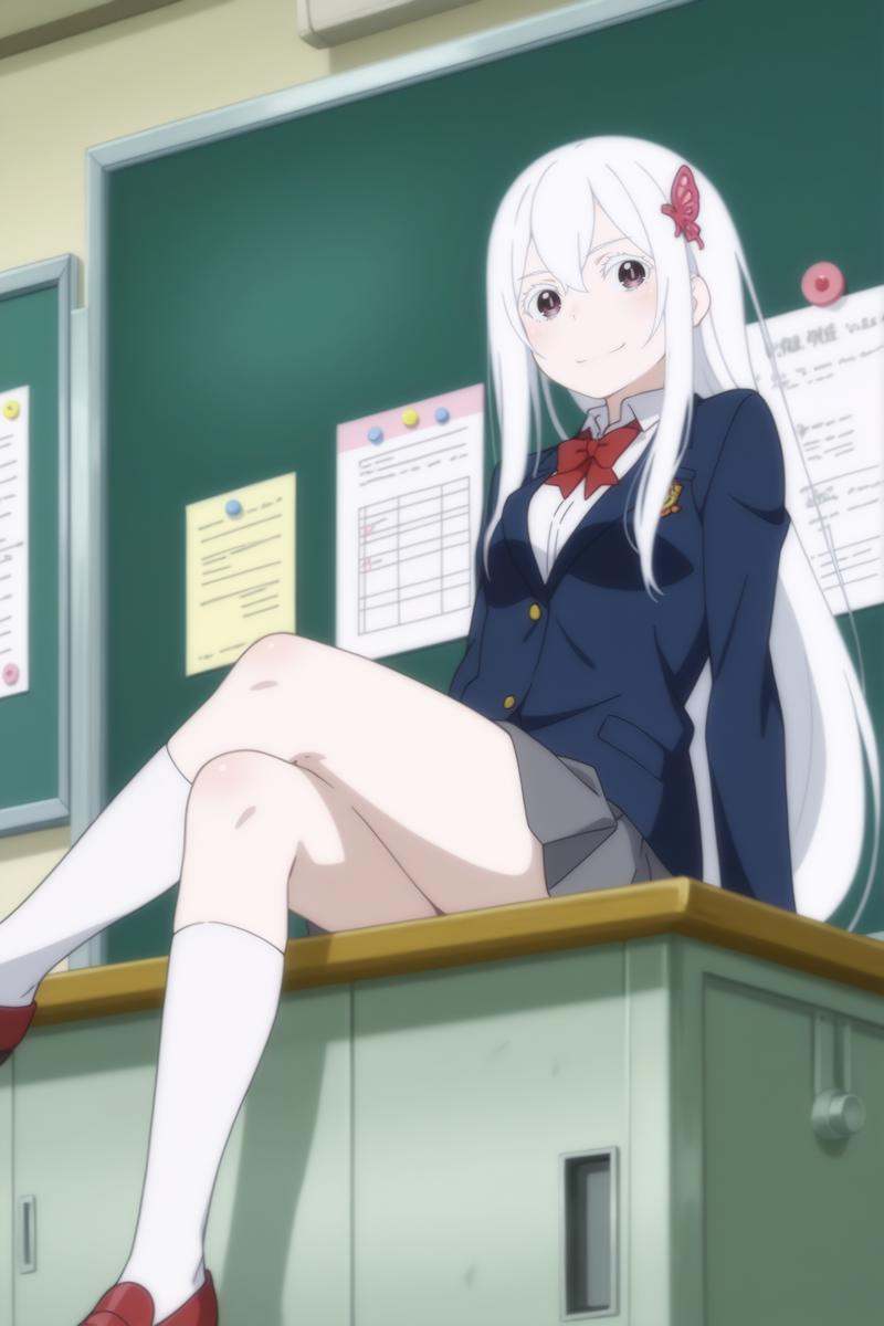 Echidna (re:zero),  1girl,  white hair on Tensor.Art