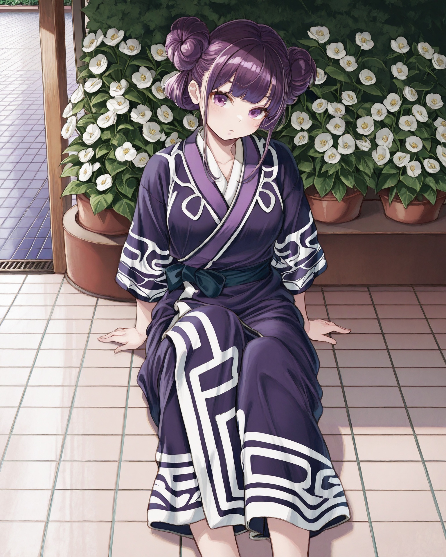 1girl,  ainufa,  purple hair on Tensor.Art