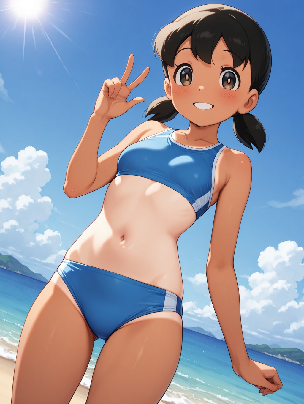 minamoto shizuka,  1girl,  outdoors on Tensor.Art