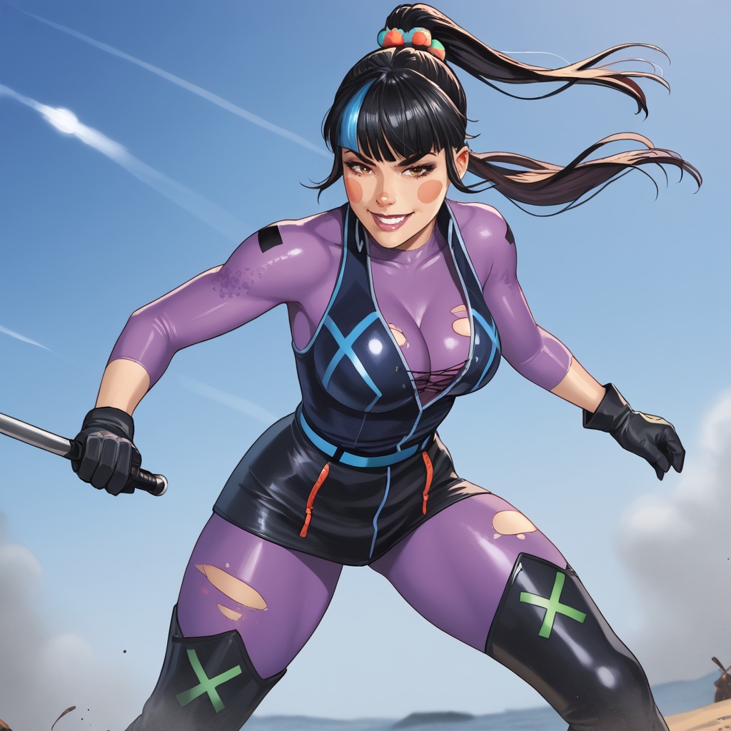 Punchline,  1girl,  black hair on Tensor.Art