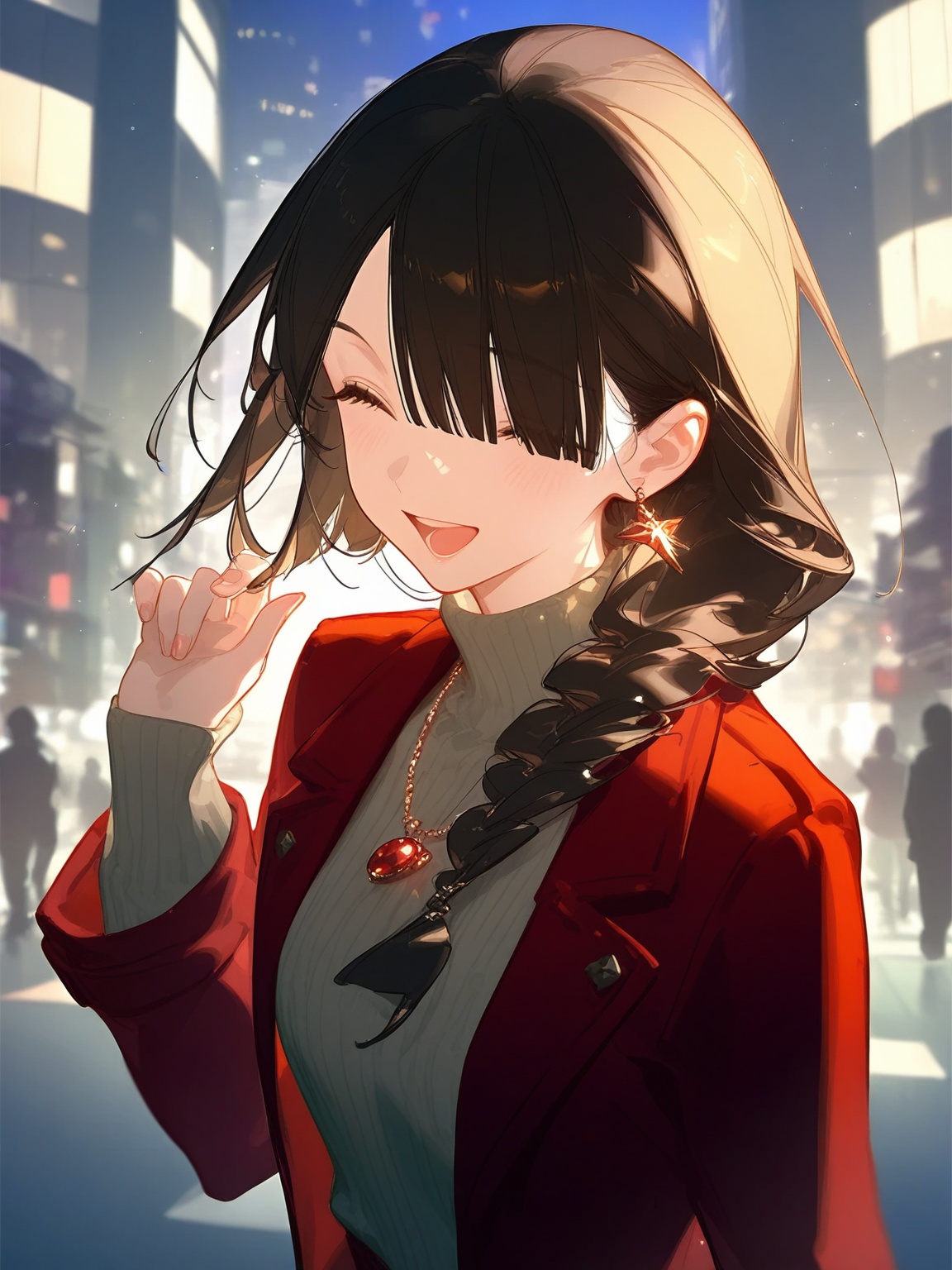1girl,  braid,  city on Tensor.Art