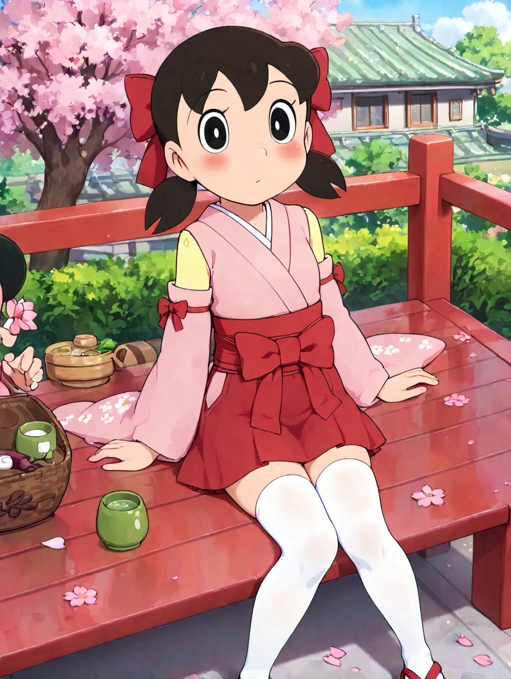 minamoto shizuka,  umbrella,  1girl on Tensor.Art